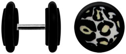 Zeige Details für Acryl Ohrpiercing Schmuck Fake Plug, getigert + Stab in 1,2 mm Bild von Acryl Ohrpiercing Schmuck Fake Plug, getigert + Stab in 1,2 mm