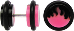Zeige Details für Acryl Ohr Piercing Schmuck Fake Plug, Flamme + Stab in 1,2 mm Bild von Acryl Ohr Piercing Schmuck Fake Plug, Flamme + Stab in 1,2 mm
