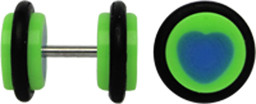 Zeige Details für Acryl Ohr Piercing Schmuck Fake Plug, Herz + Stab in 1,2 mm Bild von Acryl Ohr Piercing Schmuck Fake Plug, Herz + Stab in 1,2 mm