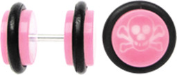 Zeige Details für Acryl Ohr Piercing Schmuck Fake Plug, Totenkopf + Stab in 1,2 mm Bild von Acryl Ohr Piercing Schmuck Fake Plug, Totenkopf + Stab in 1,2 mm