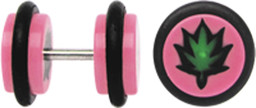 Zeige Details für Acryl Ohr Piercing Schmuck Fake Plug, Hanfblatt + Stab in 1,2 mm Bild von Acryl Ohr Piercing Schmuck Fake Plug, Hanfblatt + Stab in 1,2 mm