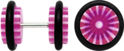 Zeige Details für Acryl Ohr Piercing Schmuck Fake Plug, viele Streifen + 1,2 mm Stab Bild von Acryl Ohr Piercing Schmuck Fake Plug, viele Streifen + 1,2 mm Stab
