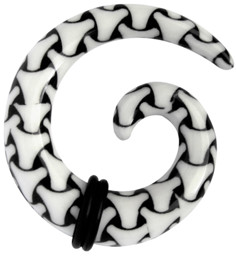 Zeige Details für Ohrpiercing Schmuck Dehn Spirale aus Acryl in 3-8 mm, mit Skelett Bild von Ohrpiercing Schmuck Dehn Spirale aus Acryl in 3-8 mm, mit Skelett