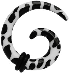 Zeige Details für Ohr Piercing Schmuck Dehn Spirale aus Acryl, schwarz gefleckt Bild von Ohr Piercing Schmuck Dehn Spirale aus Acryl, schwarz gefleckt