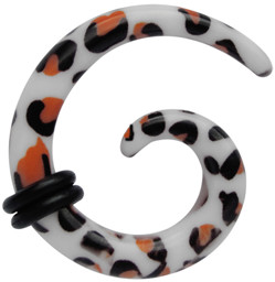Zeige Details für Ohrpiercing Dehn Spirale aus Acryl, braun gepfleckt Bild von Ohrpiercing Dehn Spirale aus Acryl, braun gepfleckt