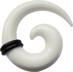 Zeige Details für Ohr Piercing Schmuck Dehn Spirale aus Acryl in weiß Bild von Ohr Piercing Schmuck Dehn Spirale aus Acryl in weiß