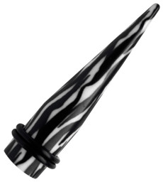 Zeige Details für Ohrpiercing Dehn Spitze aus Acryl in 6-12 mm mit Zebrastreifen Bild von Ohrpiercing Dehn Spitze aus Acryl in 6-12 mm mit Zebrastreifen