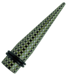 Zeige Details für Ohr Piercing Dehn Spitze aus Acryl in 4-12 mm Ø, grün kariert Bild von Ohr Piercing Dehn Spitze aus Acryl in 4-12 mm Ø, grün kariert