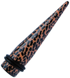 Zeige Details für Ohrpiercing Dehn Spitze aus Acryl 6-12 mm Ø, mit Leopardenmuster  Bild von Ohrpiercing Dehn Spitze aus Acryl 6-12 mm Ø, mit Leopardenmuster