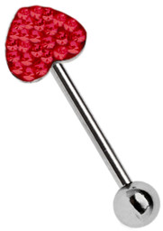 Zeige Details für Piercing Stab Stahl, Zungenpiercing, Herz 8 mm x 2,3 mm 2 farbig Bild von Piercing Stab Stahl, Zungenpiercing, Herz 8 mm x 2,3 mm 2 farbig