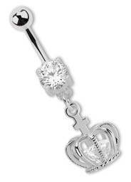 Zeige Details für Bauchnabepiercing Banane, 7 mm Stein, Anhänger mit edler Krone Bild von Bauchnabepiercing Banane, 7 mm Stein, Anhänger mit edler Krone