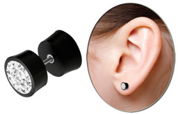 Zeige Details für Ohrpiercing Stecker, Fake Plug Holz mit Epoxy Steine in 1,2 x 6 mm Bild von Ohrpiercing Stecker, Fake Plug Holz mit Epoxy Steine in 1,2 x 6 mm