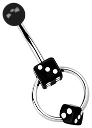 Zeige Details für Bauchnabelpiercing Banane 316l Stahl mit Acryl Würfel und BCR Ring Bild von Bauchnabelpiercing Banane 316l Stahl mit Acryl Würfel und BCR Ring