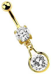 Zeige Details für Bauchnabelpiercing Banane, 7 mm Stein, Anhänger mit rundem Kristall, Gold Bild von Bauchnabelpiercing Banane, 7 mm Stein, Anhänger mit rundem Kristall, Gold