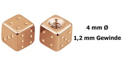Zeige Details für Piercing Schmuck Verschluss Würfel Stahl Rose Gold in 1,2 x 4 mm Bild von Piercing Schmuck Verschluss Würfel Stahl Rose Gold in 1,2 x 4 mm