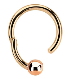 Zeige Details für Piercing Ring BCR, Clicker Rosegold mit 3 mm Kugel in 1,2 mm Bild von Piercing Ring BCR, Clicker Rosegold mit 3 mm Kugel in 1,2 mm
