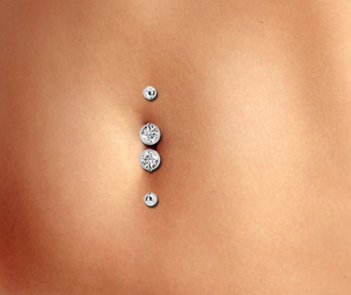 Bauchnabelpiercing doppelt