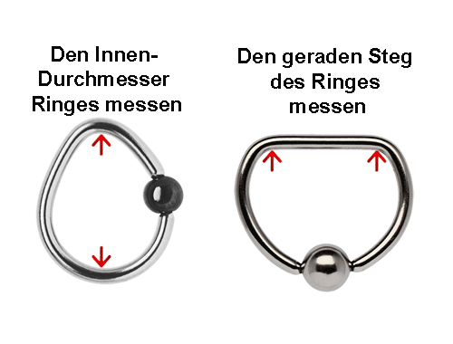 Bild von Piercing D-Ring V-Ring