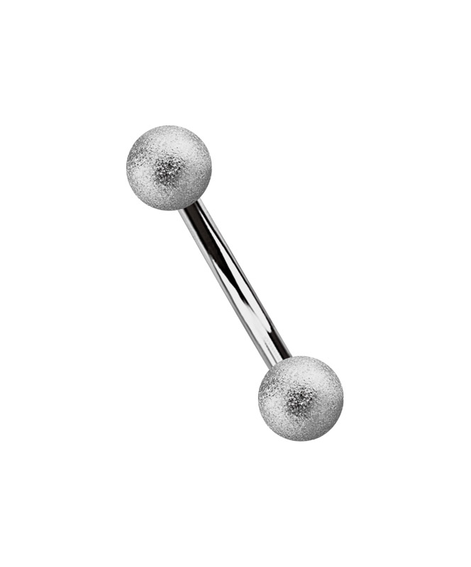 Bild von Intimpiercing Banane 316l Stahl 1,2 mm mit 3 mm Kugeln in Diamant Optik