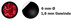 Bild von Piercingschmuck Kugel Stahl PVD schwarz mit Stein 1,6 x 6 mm