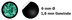 Bild von Piercingschmuck Kugel Stahl PVD schwarz mit Stein 1,6 x 6 mm