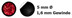 Bild von Piercingschmuck Kugel Stahl PVD schwarz mit Stein 1,6 x 5 mm