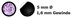 Bild von Piercingschmuck Kugel Stahl PVD schwarz mit Stein 1,6 x 5 mm