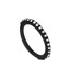 Bild von Piercing Smooth Segment Ring Clicker Stahl schwarz, 1,2 mm mit Steinen vertikal