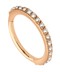 Bild von Piercing Smooth Segment Ring Clicker Stahl Rosegold, 1,2 mm mit Steinen vertikal