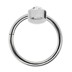 Bild von Ohr Piercing Ring bcr Clicker 316l Stahl in 1,2 mm mit 4 mm Steinplatte