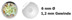 Bild von Titan Piercing Kugel 1,2 x 6 mm mit gefaßtem Zirkonia, farbig 90°