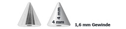 Bild von Titan Piercingschmuck Spitze gerade 4 mm Ø in 1,6 x 4 mm