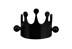 Bild von Ohr Piercing Helix Schild Krone schwarz mit Stab und Kugeln in 1,2 mm