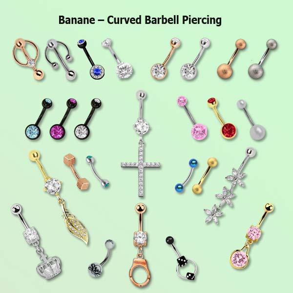 Bauchnabel Banane - Curved barbell