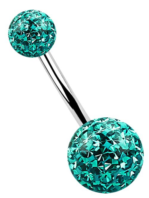Piercing Nombril Acier Chirurgical 316L - Tige 1,6 Mm, Longueur 10 Mm, Boule 10 Mm
