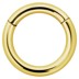 Bild von Piercing Schmuck Smooth Segment Ring Clicker Gold in 3,0 mm