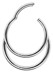 Bild von Piercing Schmuck Segment Clicker Doppel Ring 316l Stahl in 1,2 mm