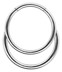 Bild von Piercing Schmuck Segment Clicker Doppel Ring 316l Stahl in 1,2 mm