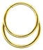 Bild von Piercing Schmuck Segment Clicker Doppel Ring Gold in 1,2 mm