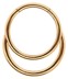 Bild von Piercing Schmuck Segment Clicker Doppel Ring Rosegold in 1,2 mm