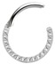 Bild von Piercing Smooth Segment Ring Clicker 316l Stahl mit Diamantschliff