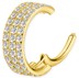 Bild von Piercing Segment Ring Clicker Stahl Gold 1,2 mm mit 3er Steinkranz