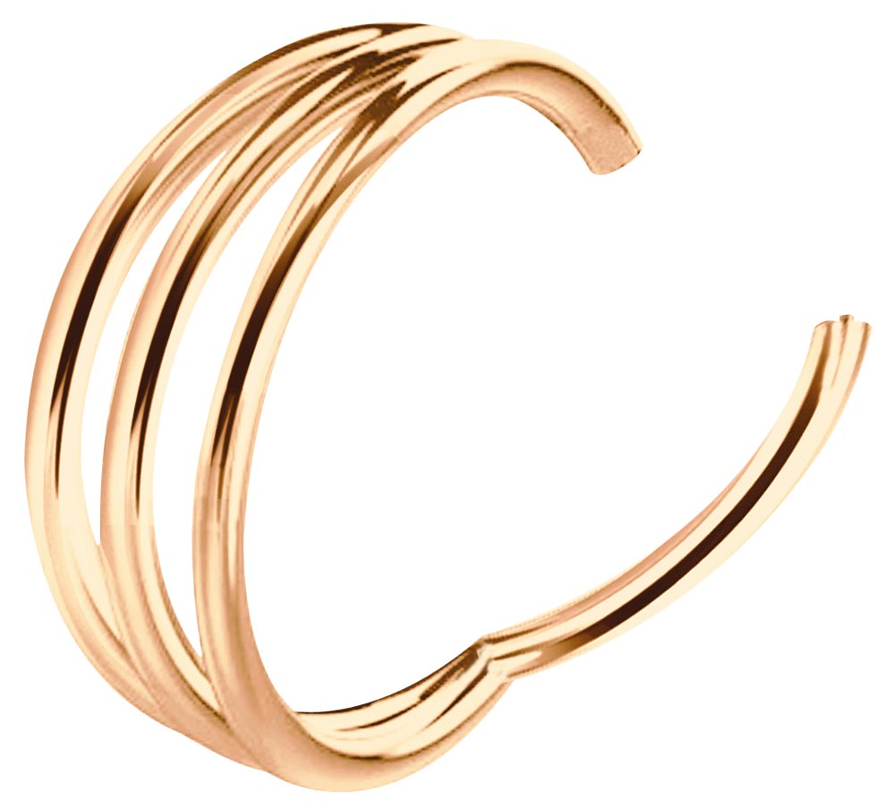 Bild von Piercing Schmuck Segment Clicker 3er-Ring Rosegold in 1,2 mm