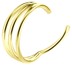 Bild von Piercing Schmuck Segment Clicker 3er-Ring 316l Stahl Gold 1,2 mm