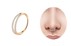 Bild von Piercing Segment Clicker Rosègold 2er-Ring mit Steinkranz in 1,2 mm