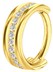 Bild von Piercing Segment Ring Clicker Gold in 1,2 mm mit Steinkranz in der Mitte
