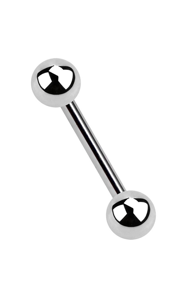 Bild von Titan Piercingschmuck Stab in 1,2 x 5-12 mm + 2 Titan Kugeln