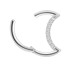 Bild von Piercing Smooth Segment Clicker Ring in 1,2 mm, Mond mit Steinen