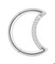 Bild von Piercing Smooth Segment Clicker Ring in 1,2 mm, Mond mit Steinen