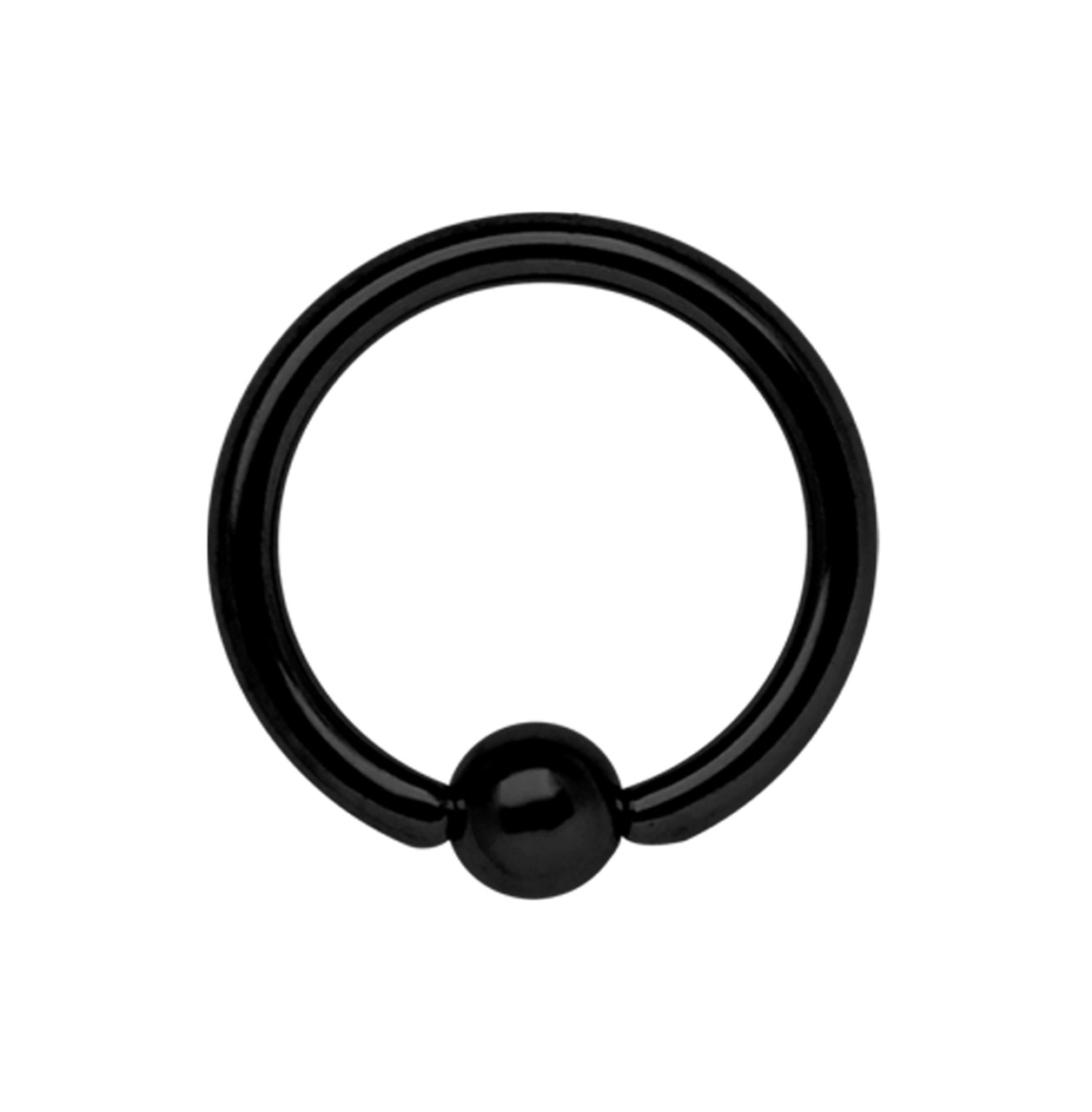 BCR Ohr Piercing Schmuck Ring Stahl PVD schwarz in 1,0 mm